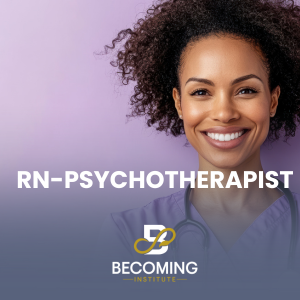 Smiling nurse representing the RN–Psychotherapist role in trauma-informed nursing care, Becoming Institute